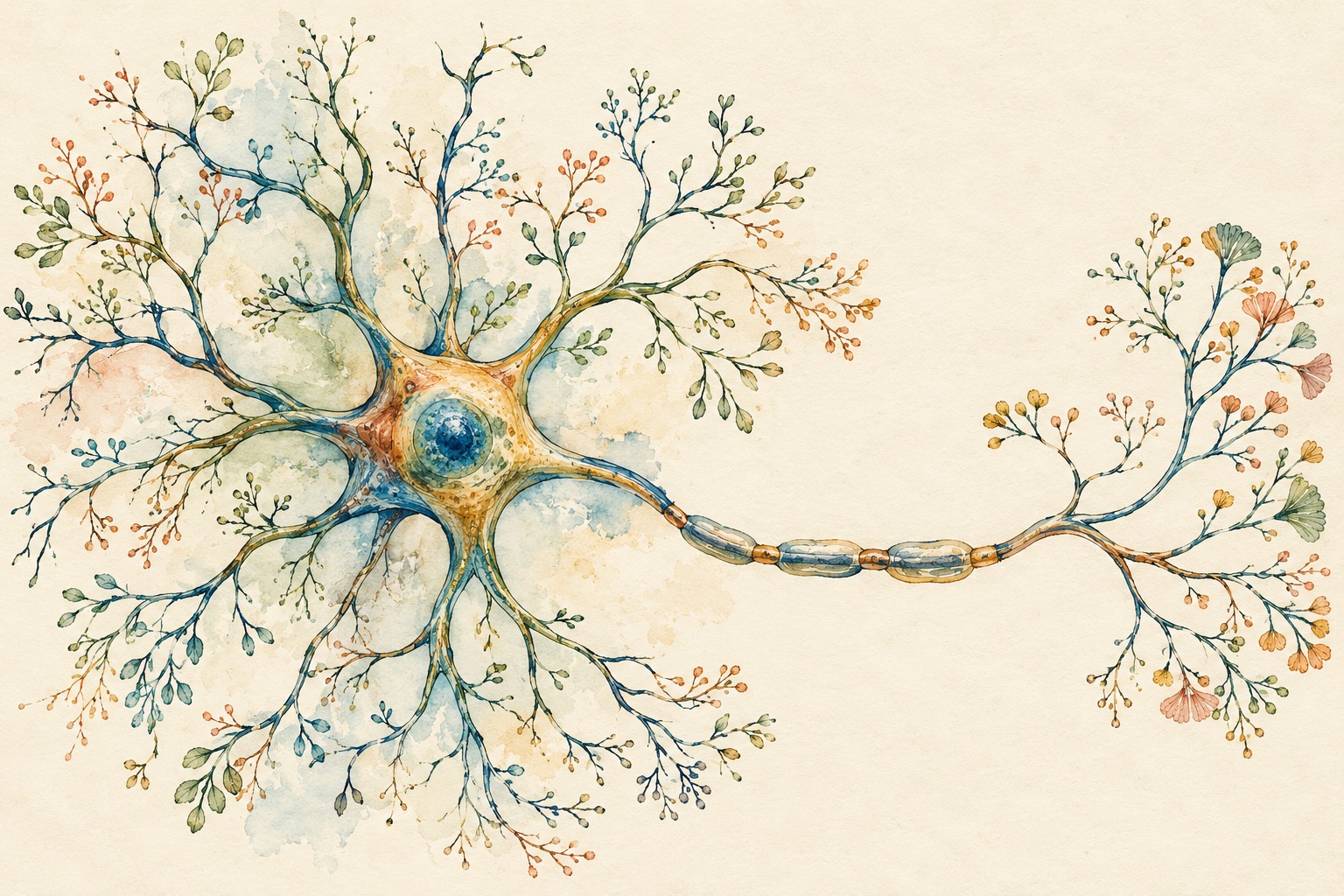 A branching neuron illustration
